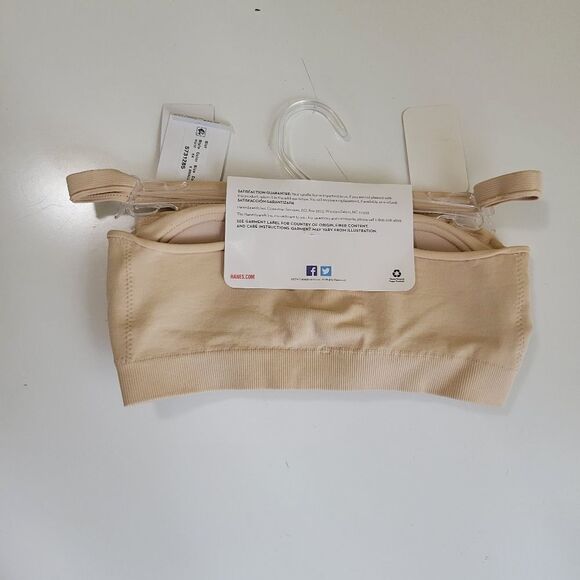 $30 NEW BANDINI NUDE BANDEAU ADJUSTABLE BRA TAN NUDE XS EXTRA SMALL 30 32 b NWT - Picture 5 of 6